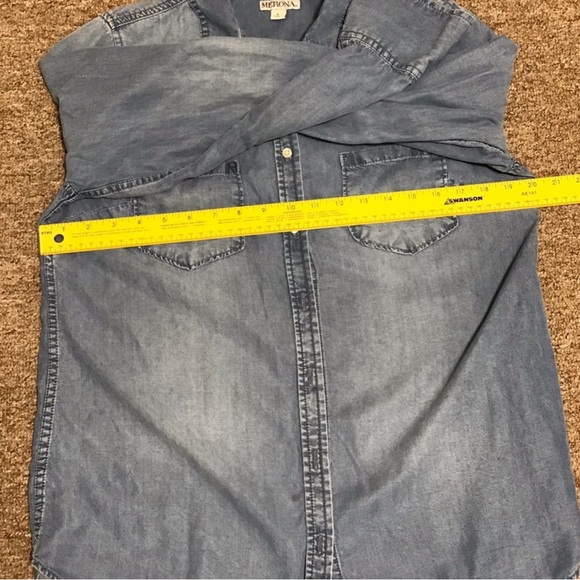 Long sleeve denim chambray shirt. - Picture 2 of 2